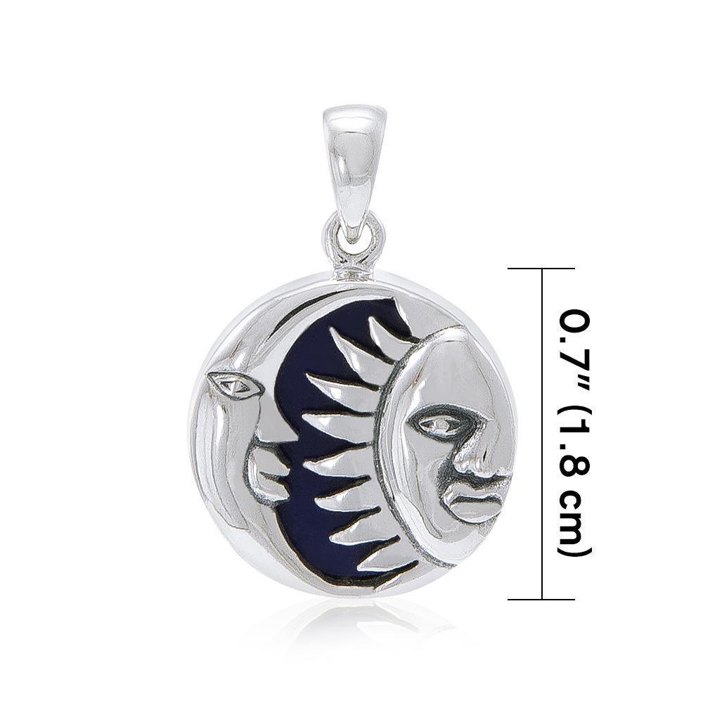 Sun Moon Flip Pendant with Inlay Stone TP574 Pendant