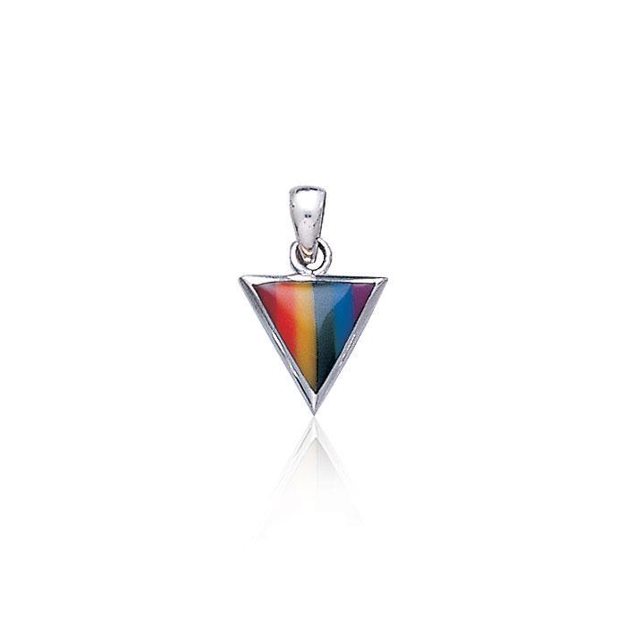 Rainbow Triangle Silver Pendant TP672 Pendant