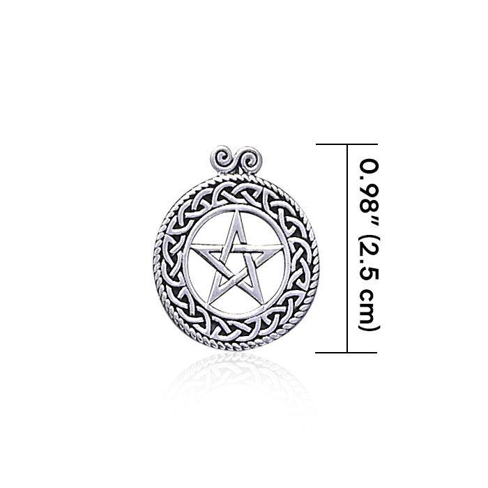 Large Celtic Pentagram Pentacle Silver Pendant TP715 Pendant