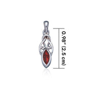 Celtic with Marquise Gemstone Silver Pendant TP856 Pendant
