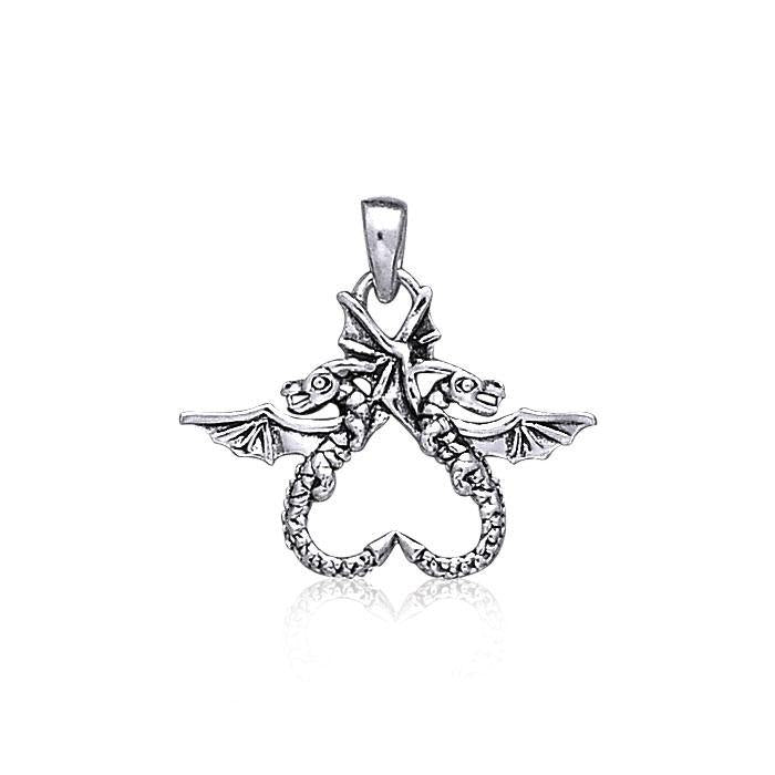 Dragon’s power of two ~ Sterling Silver Jewelry Pendant TP896 Pendant