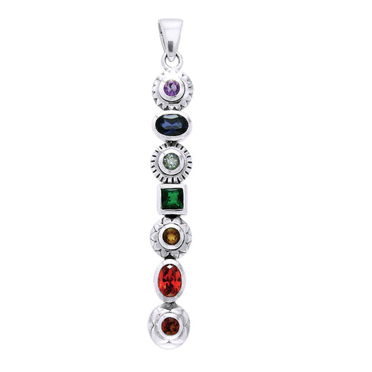 Silver Chakra Pendant with Performance Amulet TPD3597-PAT