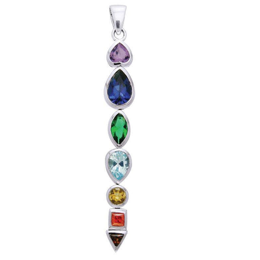 Silver Chakra Pendant with Performance Amulet TPD3600-PAT - peterstone.dropshipping