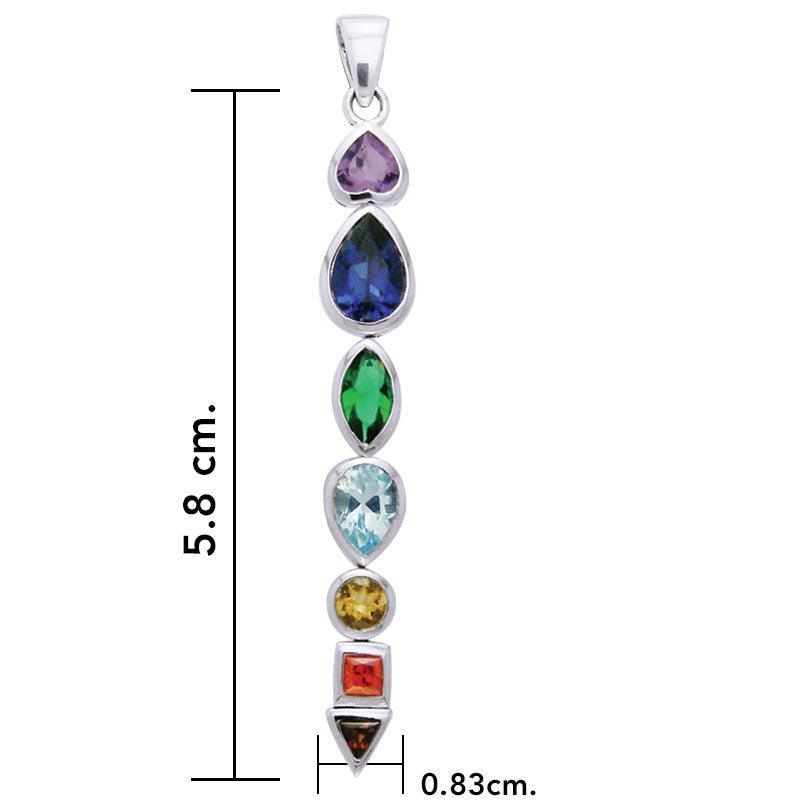 Silver Chakra Pendant with Performance Amulet TPD3600-PAT - peterstone.dropshipping