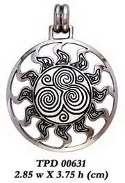 Cari Buziak Celtic Silver Spiral Pendant TPD631