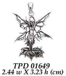 Amy Brown Autumn Leaf Fairy ~ Sterling Silver Jewelry Pendant TPD1649