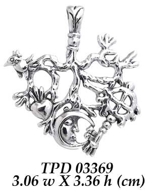 Mystified by the Cimaruta Witch Sterling Silver Jewelry Charm Pendant TPD3369