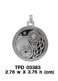 Celtic Yin Yang Raven Pendant TPD3383