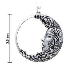 Moon Goddess Silver Pendant By Oberon Zell TPD3503 - peterstone.dropshipping