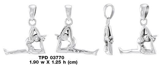 The Yoga Art of You ~ Sterling Silver Jewelry Pendant TPD3770 - peterstone.dropshipping