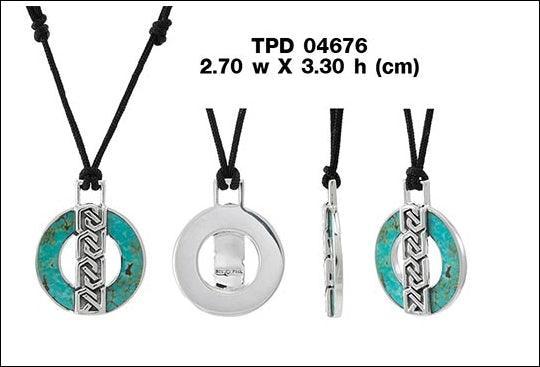 Celtic Ring Gemstone Corded Necklace TPD4676 - peterstone.dropshipping