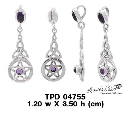 Celtic Protection Pentacle Sterling Silver Pendant TPD4755