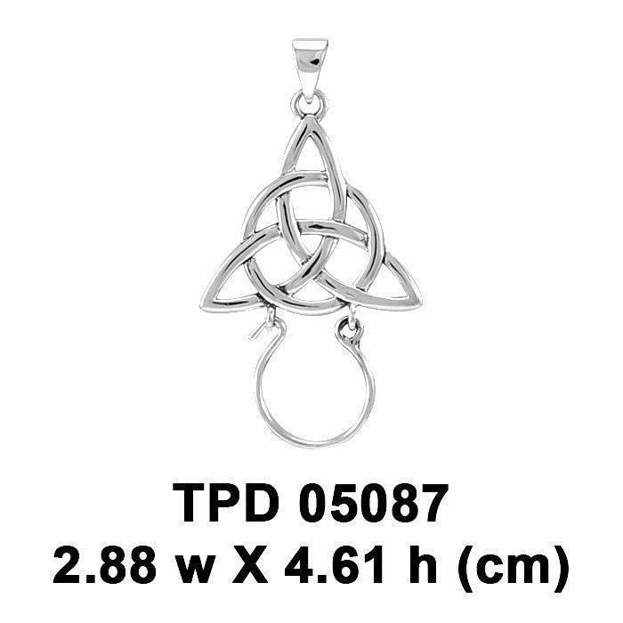 Triquetra Silver Charm Holder Pendant TPD5087 - peterstone.dropshipping