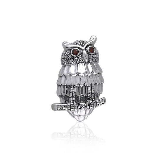 Capture the spirit of the intriguing Owl ~ Sterling Silver Pendant Jewelry	  TPD053 Pendant