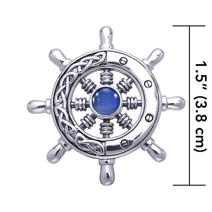 Large Celtic Ship Wheel ~ Sterling Silver Pendant Jewelry TPD069 - peterstone.dropshipping