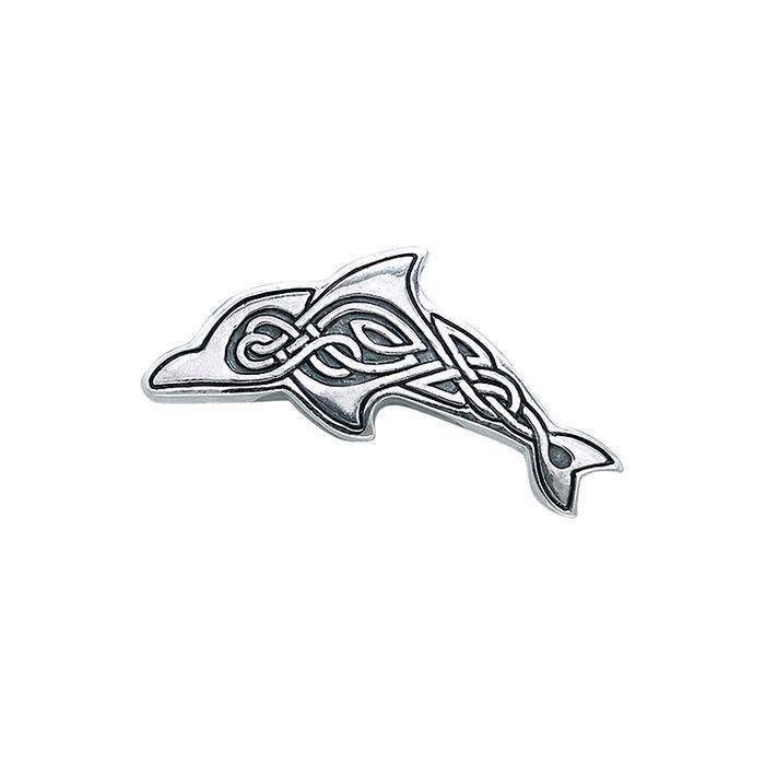 Celtic Knots Silver Dolphin Pendant TPD084