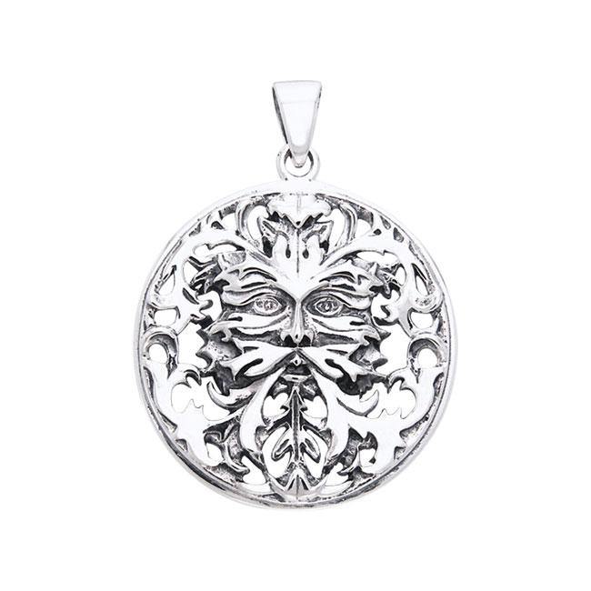 Nature’s perfect match ~ Sterling Silver Oberon Zell Green Man Pendant Jewelry TPD1040 Pendant