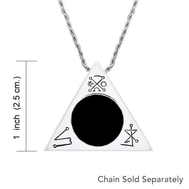 Invoking Triangle Sterling Silver Pendant with Enamel by Oberon Zell TPD1066 Pendant