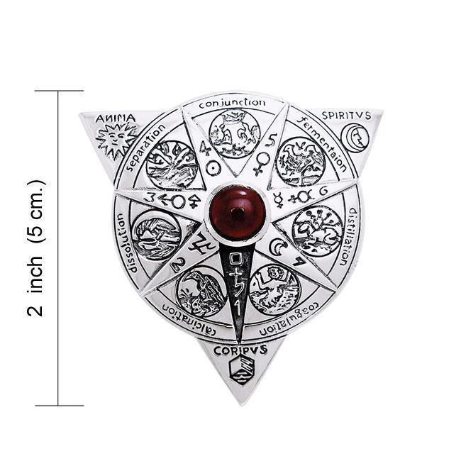 Beyond the Wonderful Transformation in Alchemical Mandala Sterling Silver Pendant TPD1123 Pendant