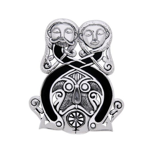 An upstanding impression to last ~ Viking Borre Courtship Sterling Silver Pendant TPD1138 Pendant