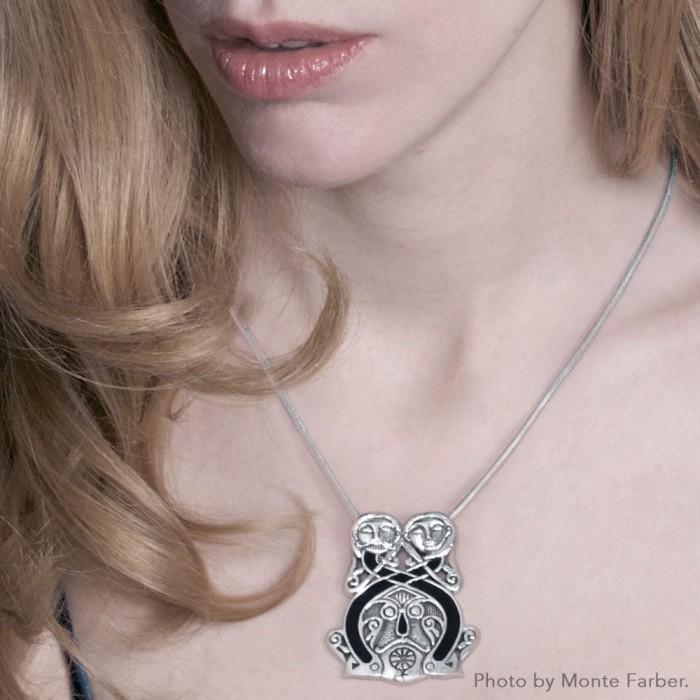 An upstanding impression to last ~ Viking Borre Courtship Sterling Silver Pendant TPD1138 Pendant