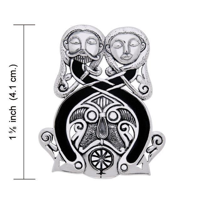 An upstanding impression to last ~ Viking Borre Courtship Sterling Silver Pendant TPD1138 Pendant