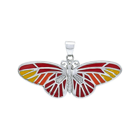 Butterfly Sterling Silver Pendant with Enamel TPD1150 Pendant