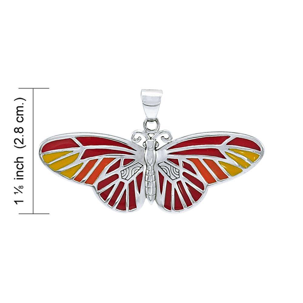 Butterfly Sterling Silver Pendant with Enamel TPD1150 Pendant