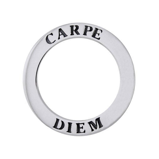 Carpe Diem Sterling Silver Ring Pendant TPD1160 Pendant