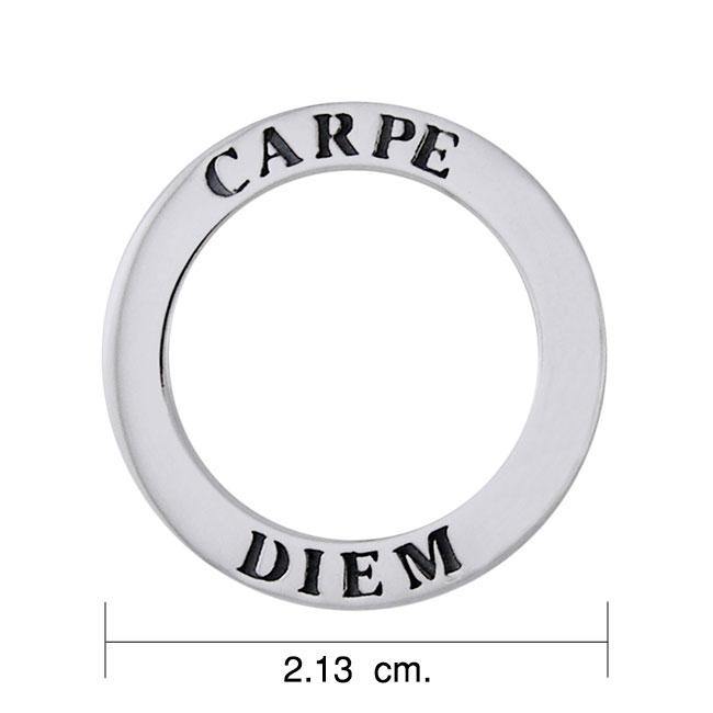 Carpe Diem Sterling Silver Ring Pendant TPD1160 Pendant