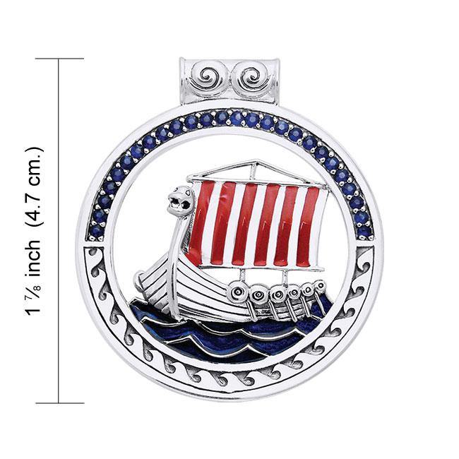 The journey to the Seven Seas ~ Viking Ship Sterling Silver Pendant Jewelry TPD1191 Pendant