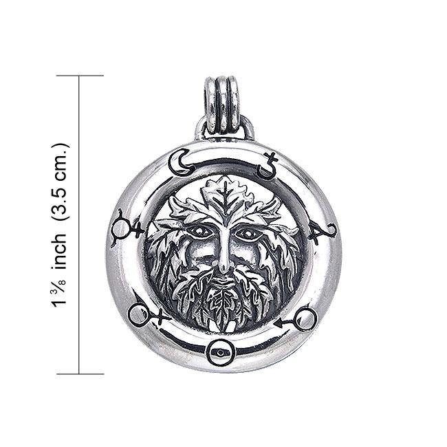 Symbol of earth ~ Green Man Sterling Silver Pendant Jewelry TPD122 Pendant