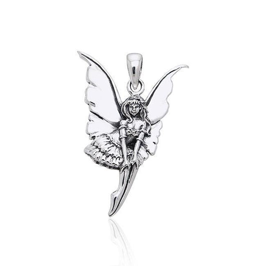 Amy Brown Dainty Fairy ~ Sterling Silver Jewelry Pendant TPD1648 Pendant