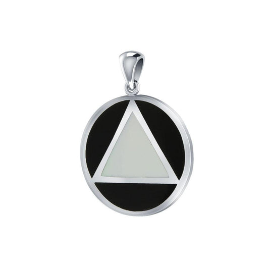 AA Recovery Symbol Silver Pendant TPD170 - peterstone.dropshipping