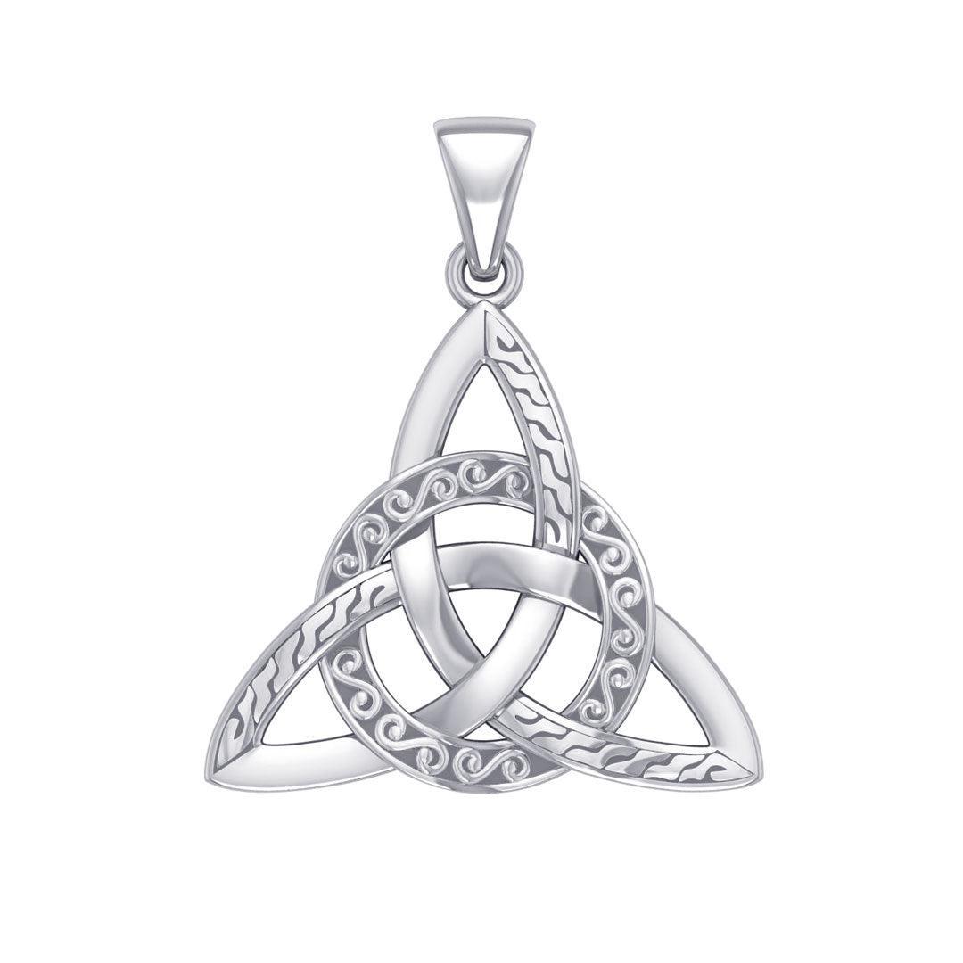 Braided Celtic Triquetra Silver Pendant TPD1814 - peterstone.dropshipping