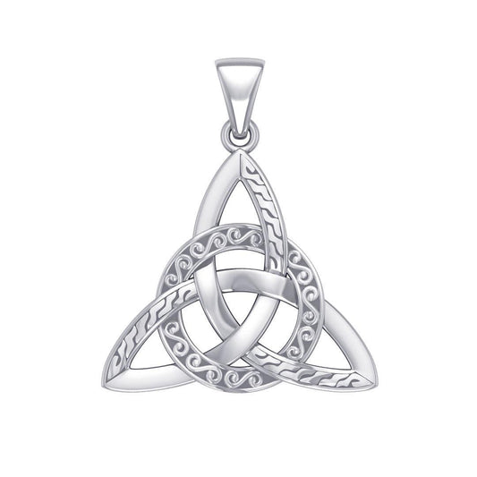 Braided Celtic Triquetra Silver Pendant TPD1814 - peterstone.dropshipping