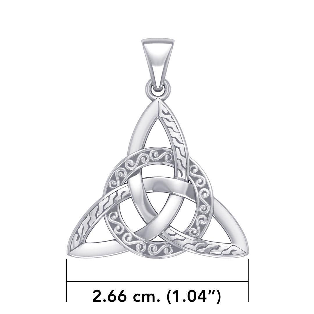 Braided Celtic Triquetra Silver Pendant TPD1814 - peterstone.dropshipping