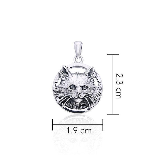 Jody Bergsma Domestic Long Hair Cat Pendant TPD1869 - peterstone.dropshipping
