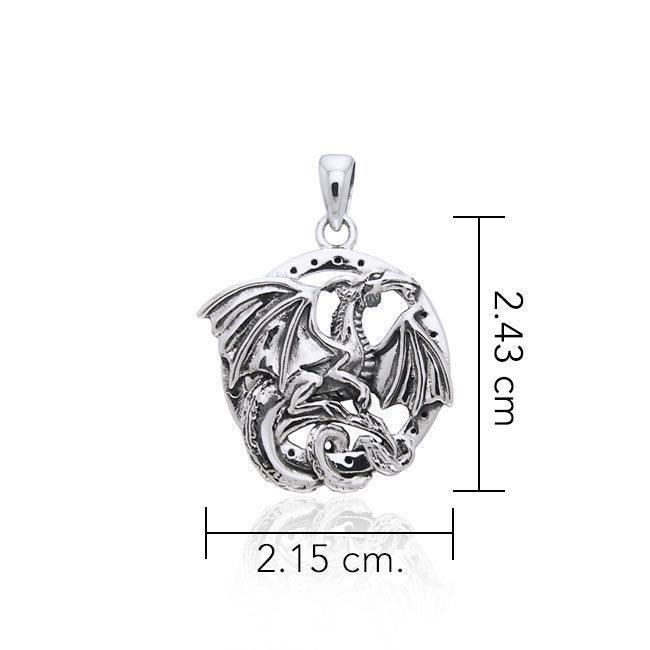 Jody Bergsma Dragon Silver Pendant TPD1871 - peterstone.dropshipping