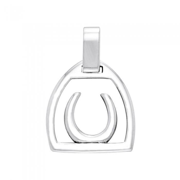 Horseshoe Stirrup Silver Pendant TPD2249