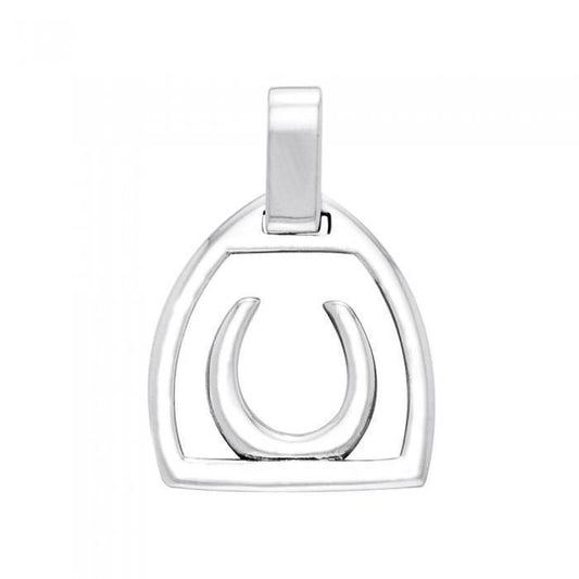 Horseshoe Stirrup Silver Pendant TPD2249