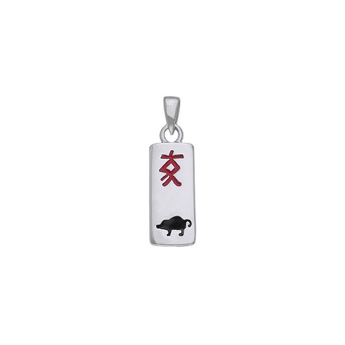 Chinese Astrology Pig Silver Pendant TPD239
