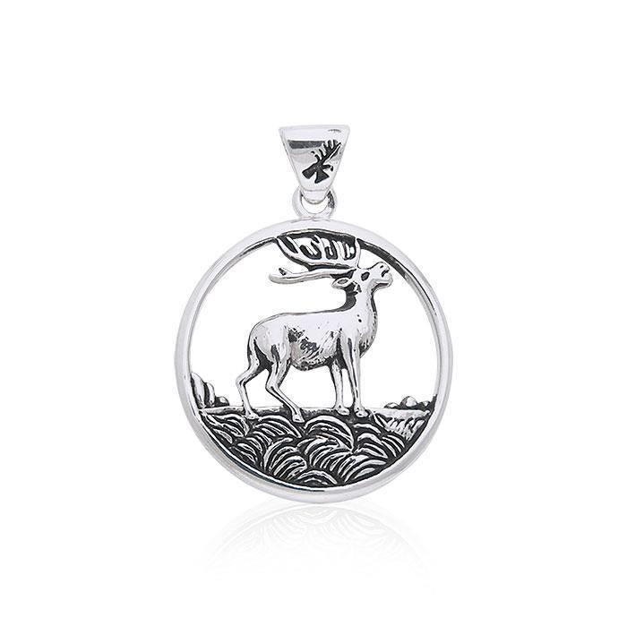 Deer Stag Sterling Silver Pendant TPD251 Pendant