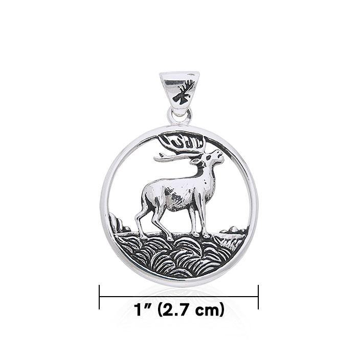 Deer Stag Sterling Silver Pendant TPD251 Pendant