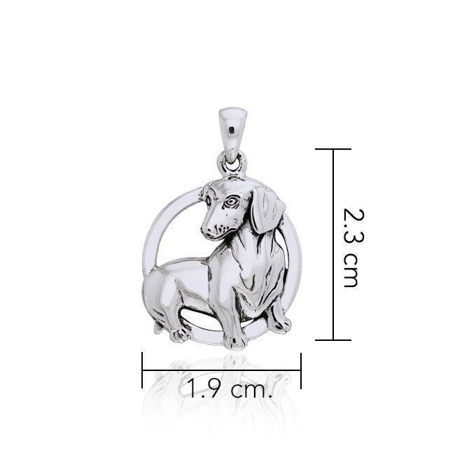 Jody Bergsma Dachshund ~ Sterling Silver Jewelry Pendant TPD2661 - peterstone.dropshipping