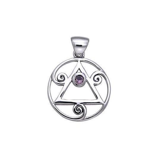 Elegant AA Symbol Silver Pendant TPD269 Pendant