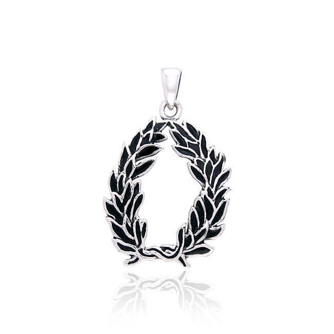 Laurel Victory Crown Silver Pendant TPD2851 Pendant