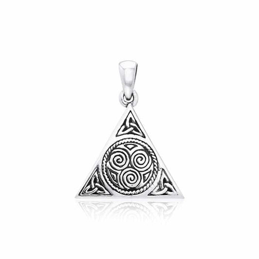 Celtic Trinity Knot Triskelion Triangle Pendant TPD3016 Pendant