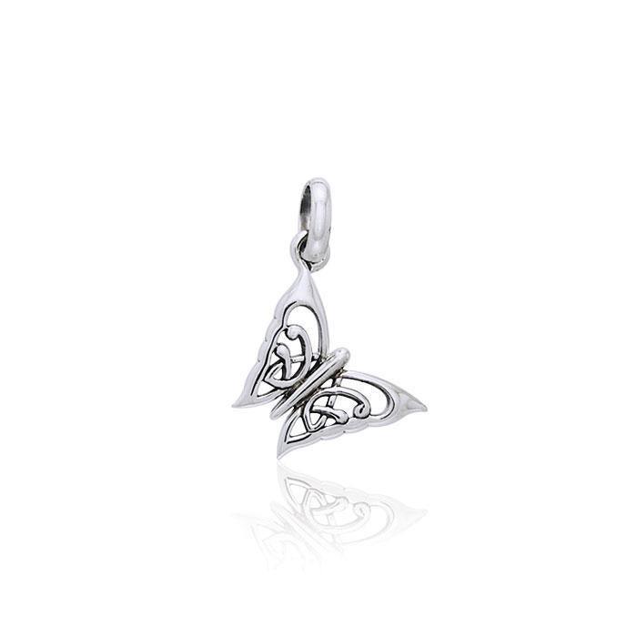 Small Celtic Butterfly Sterling Silver Pendant TPD3041 Pendant