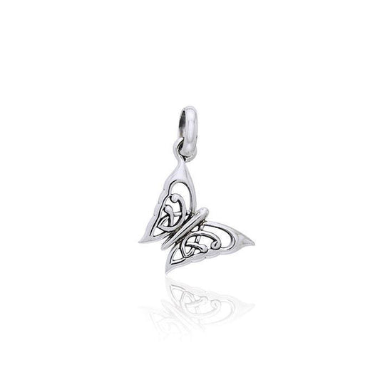 Small Celtic Butterfly Sterling Silver Pendant TPD3041 Pendant